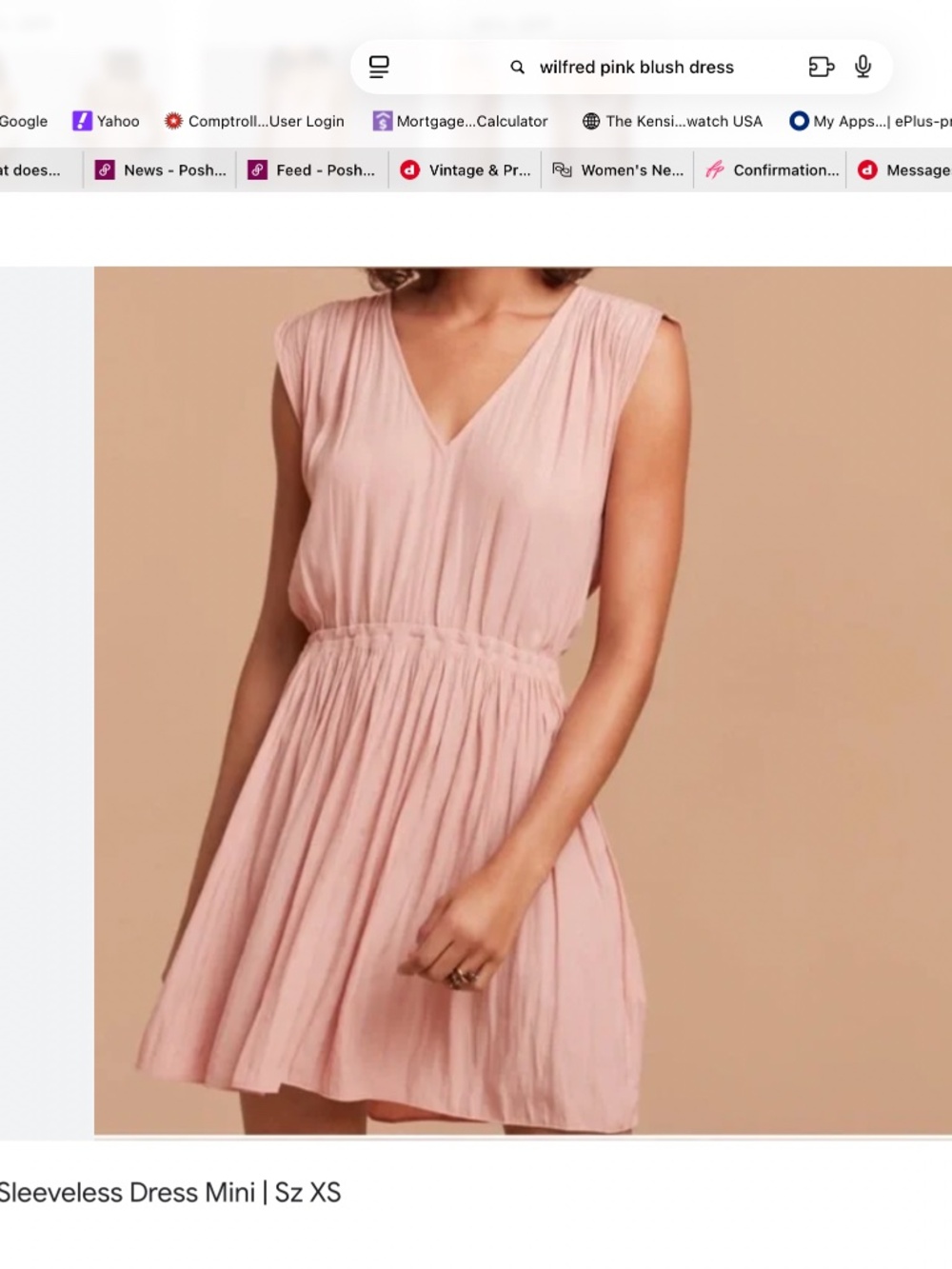 Aritizia  Wilfred Dress in Blush Pink Size S
